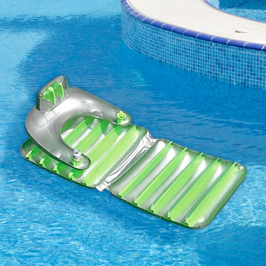 Pool Central 6.2ft. Inflatable Swimming Pool Folding Lounge Chair Float